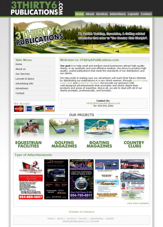 Design and Programming I did for 3thirty6publications.com